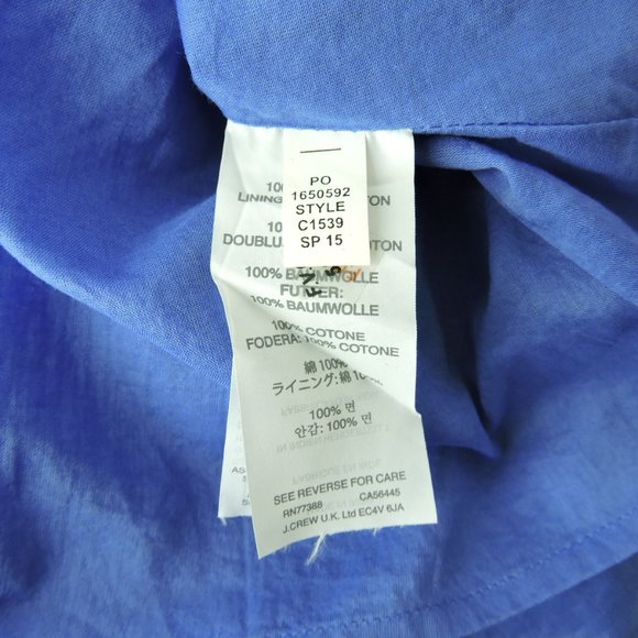 J Crew Pleated Chevron V-Neck Dress periwinkle - Picture 9 of 11